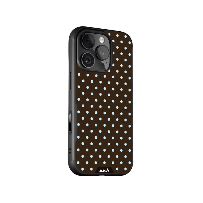 Mocha Protective Phone Case - Polka Dots