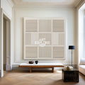 Large Beige Canvas Art Textured Wall Art Wabi-sabi Minimalist Plaster Wall Art For Livingroom