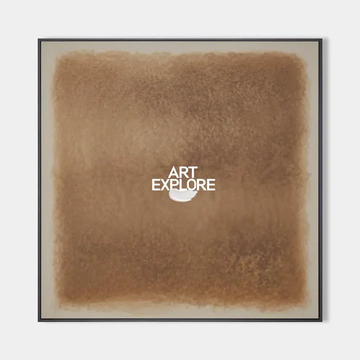 Large Beige Wall Art Gradient Monochrome Color Textured Wall Art Modern Beige Abstract Painting