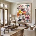 Basquiat Style Modern Artwork, Handmade Textured Abstract Wall Art ArtExplore