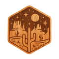 Moonlight Mesa Wood Sticker