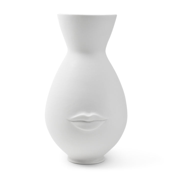 mr. and mrs. muse reversible vase porcelain white - front view