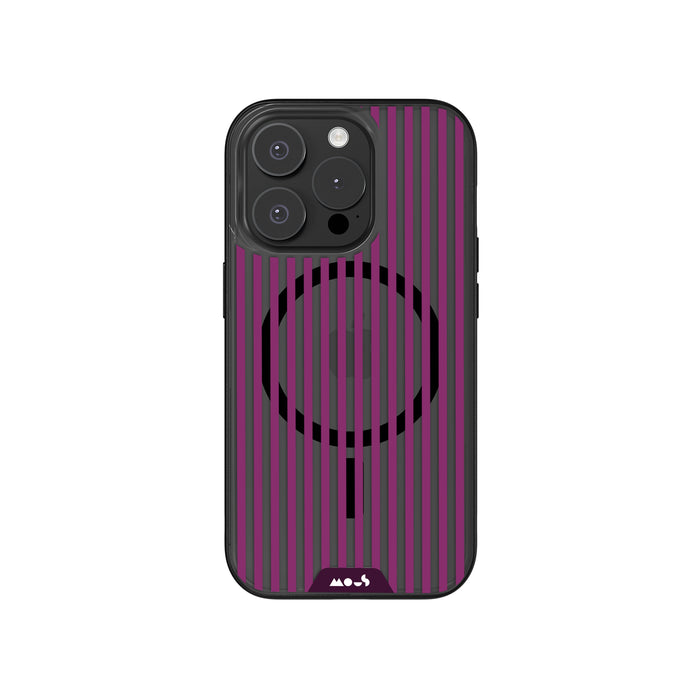 Mulberry Protective Phone Case - Pinstripe MagSafe