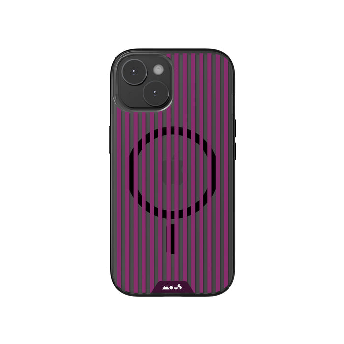 Mulberry Protective Phone Case - Pinstripe MagSafe