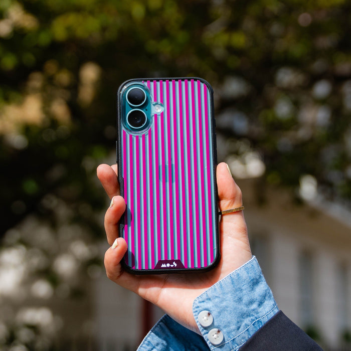 Mulberry Protective Phone Case - Pinstripe
