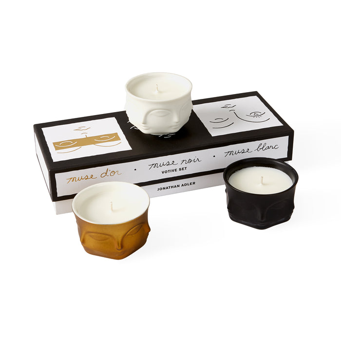 muse votive candle set of three with box - angle view 1