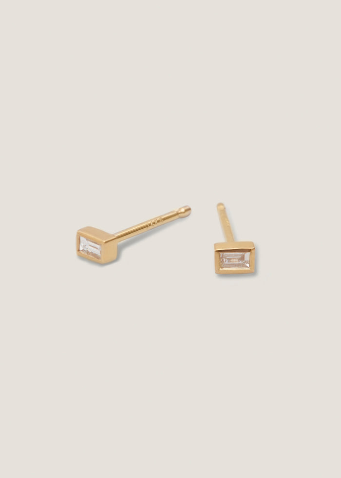alt="Penelope II Baguette Diamond Studs"