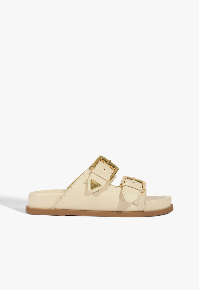 Naomi Leather Sporty Sandal 5 Egg Shell Leather - Schutz Shoes