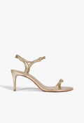 Nara Mid Leather Sandal 5 Platinum Metallic - Schutz Shoes