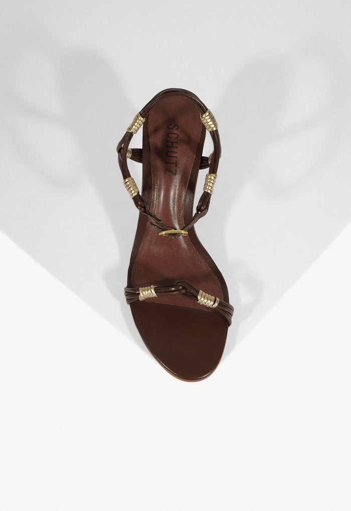 Nara Mid Leather Sandal - Schutz Shoes