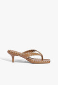 Nayra Leather Thong Sandal 5 Miele Leather - Schutz Shoes