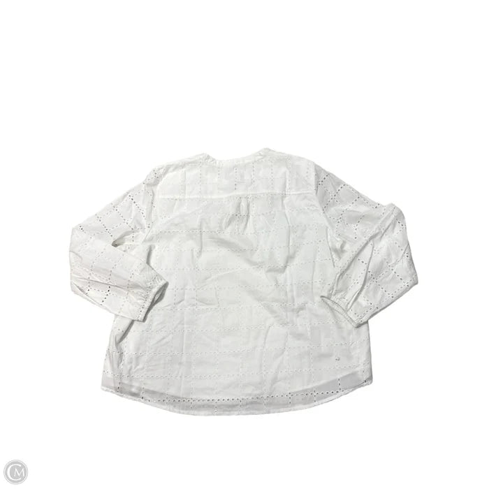 New! Top Long Sleeve By J. Crew In White, Size: 2x