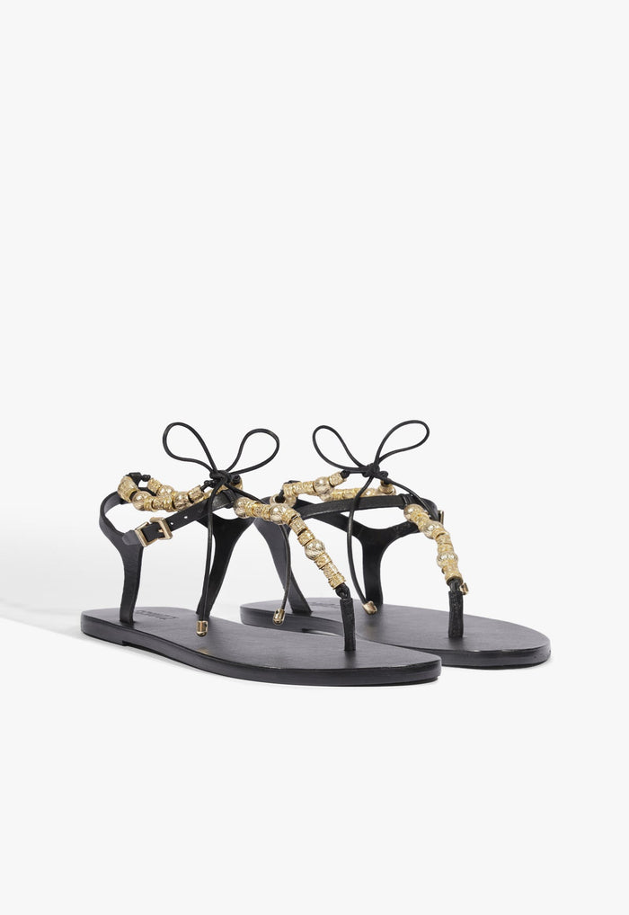 Nia Leather Flat Sandal - Schutz Shoes