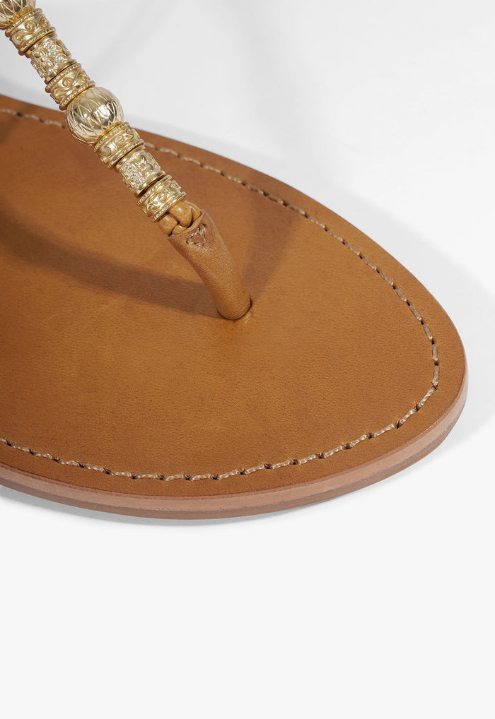 Nia Leather Flat Sandal - Schutz Shoes