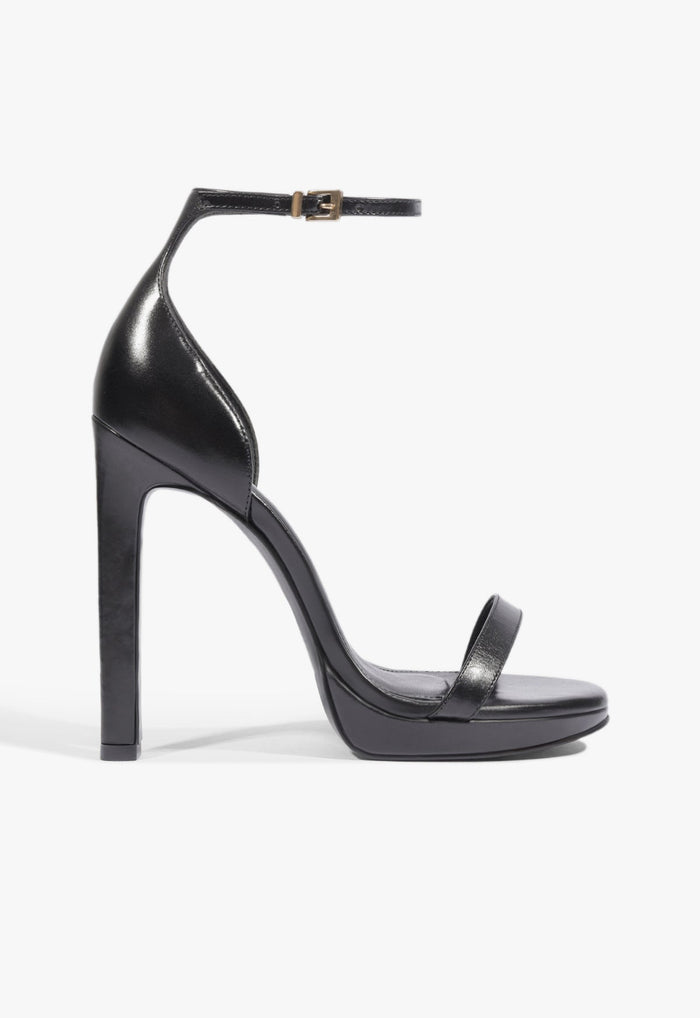 Nicole Leather Sandal 5 Black Leather - Schutz Shoes