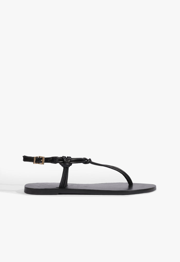 Nina Flat Sandal 5 Black Synthetic - Schutz Shoes