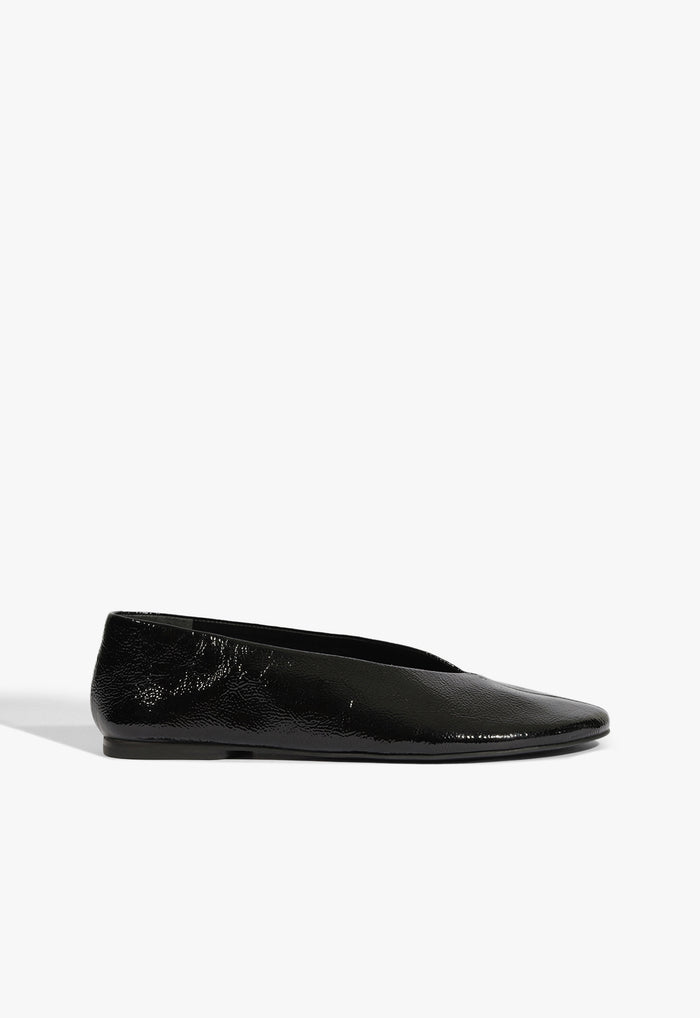 Noelle Patent Leather Flat 5 Black Patent - Schutz Shoes
