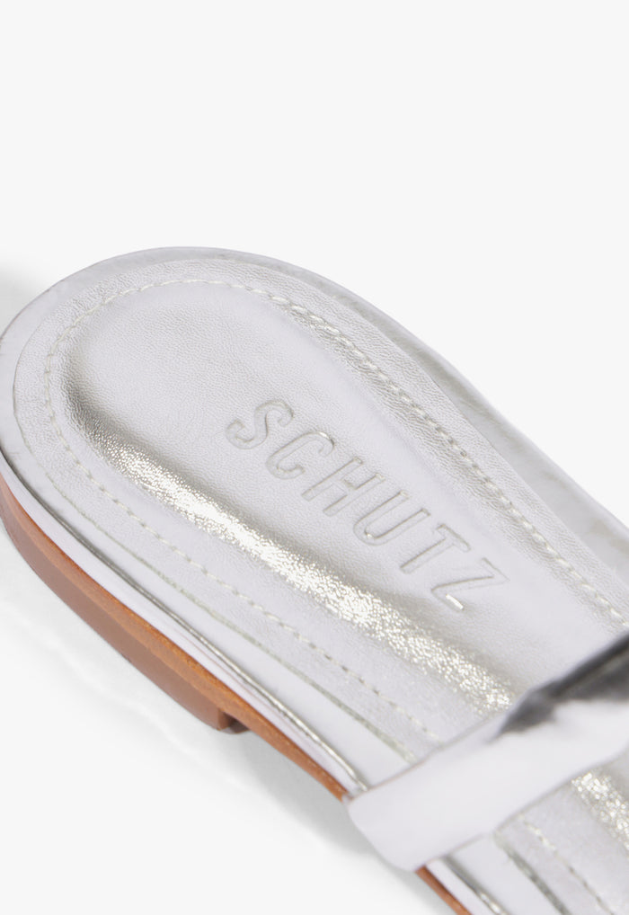 Nylle Metallic Flat Sandal - Schutz Shoes
