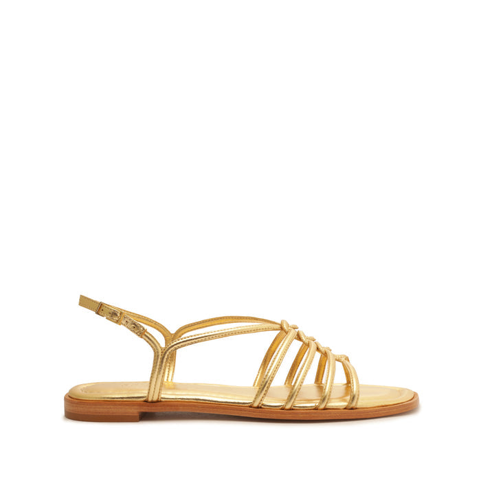 Octavia Metallic Leather Sandal 5 Gold Metallic Leather - Schutz Shoes