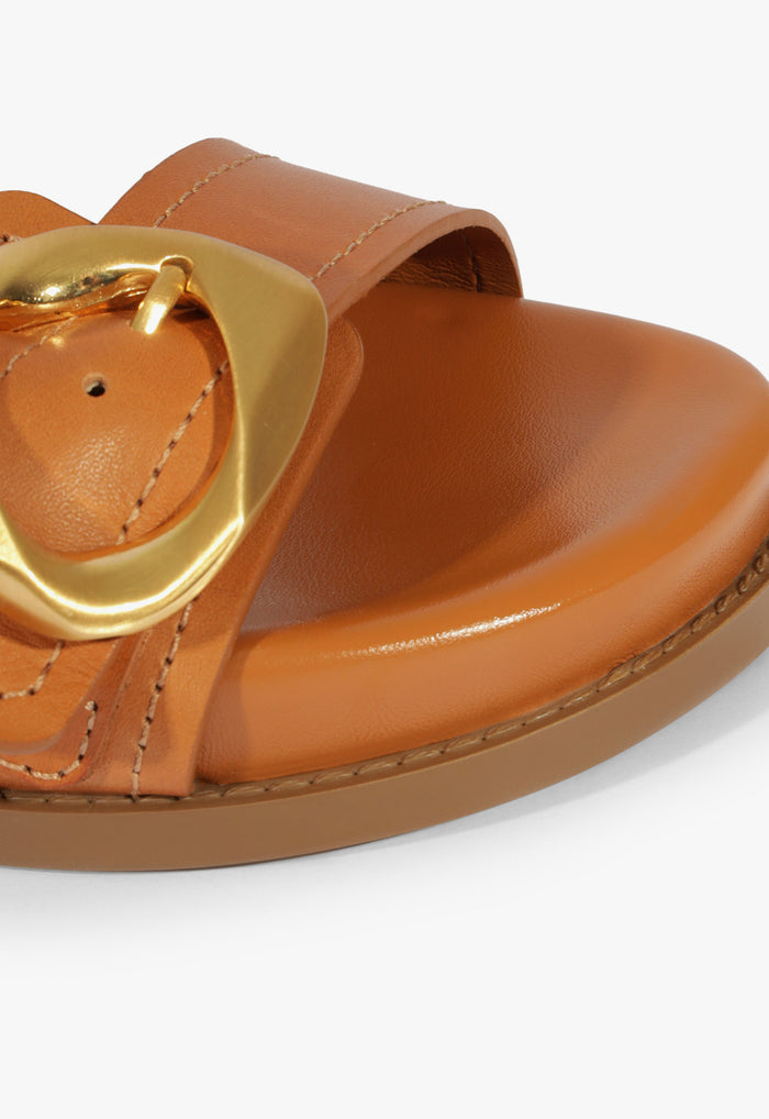 Olga Brown Leather Sporty Sandal - Schutz Shoes