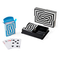 op art lacquer card set black white blue - view 1