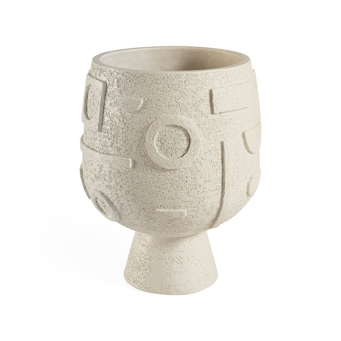 Osaka Puzzle Concrete Planter - back view