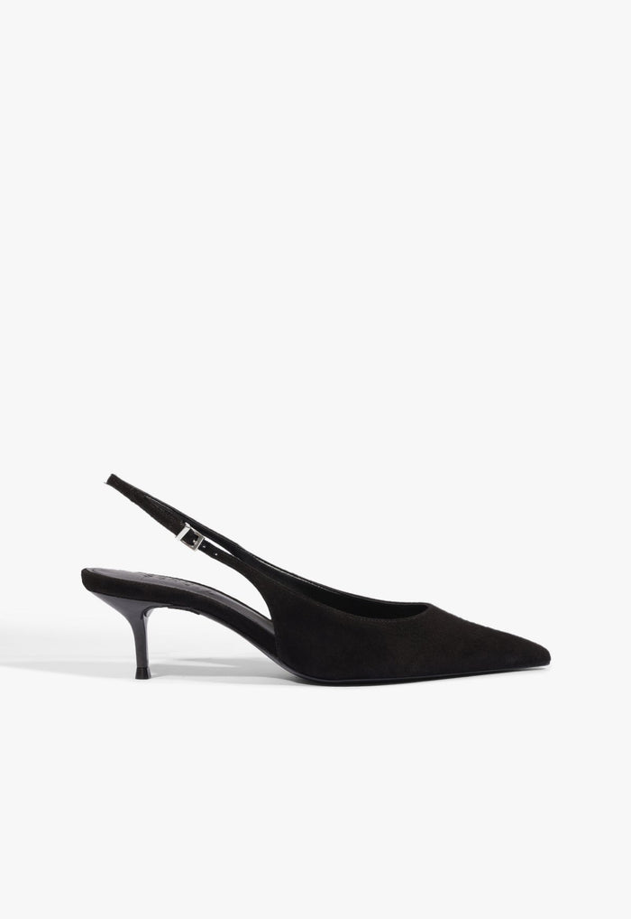Paola Mid Leather Pump 5 Black Leather - Schutz Shoes
