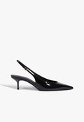 Paola Mid Patent Leather Pump 5 Black Patent - Schutz Shoes