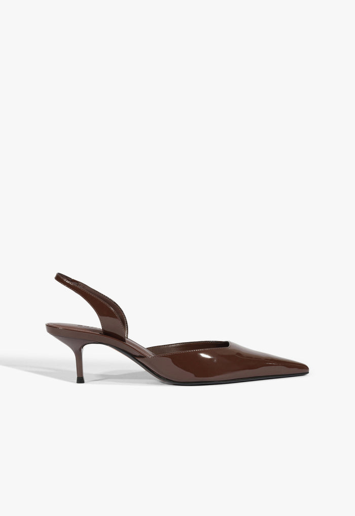 Paola Mid Patent Pump 5 Root Brown Patent - Schutz Shoes
