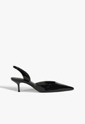 Paola Mid Patent Pump 5 Black Patent - Schutz Shoes