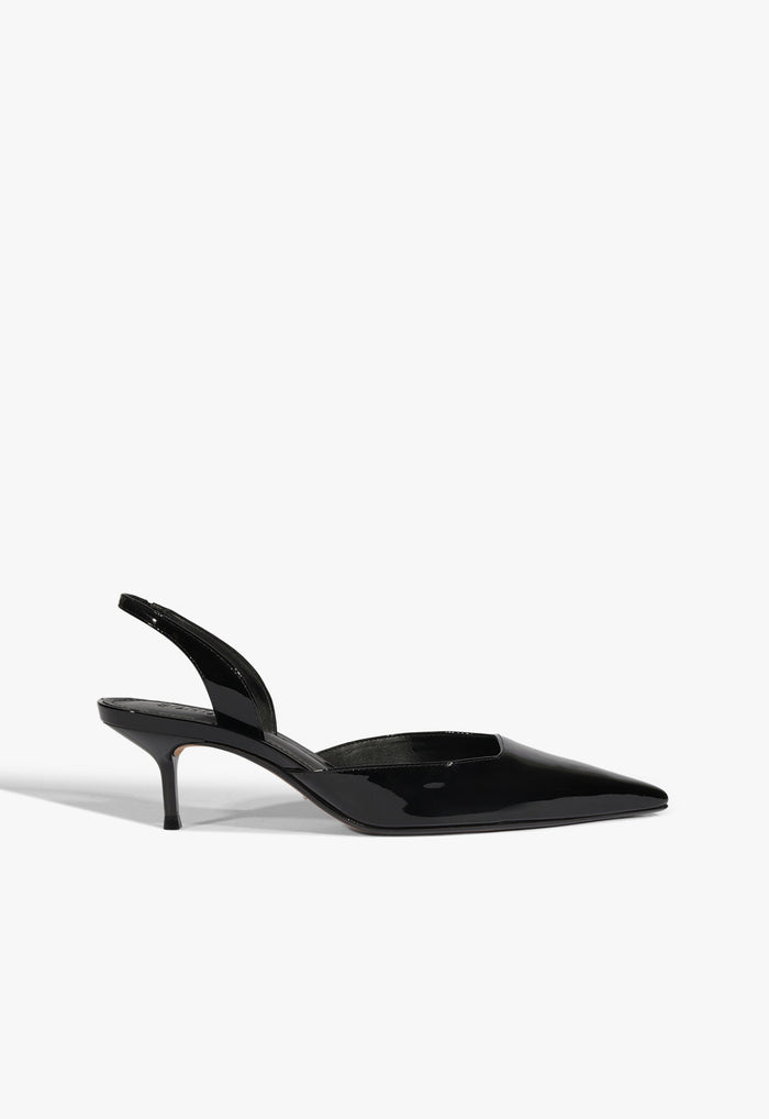 Paola Mid Patent Pump 5 Black Patent - Schutz Shoes