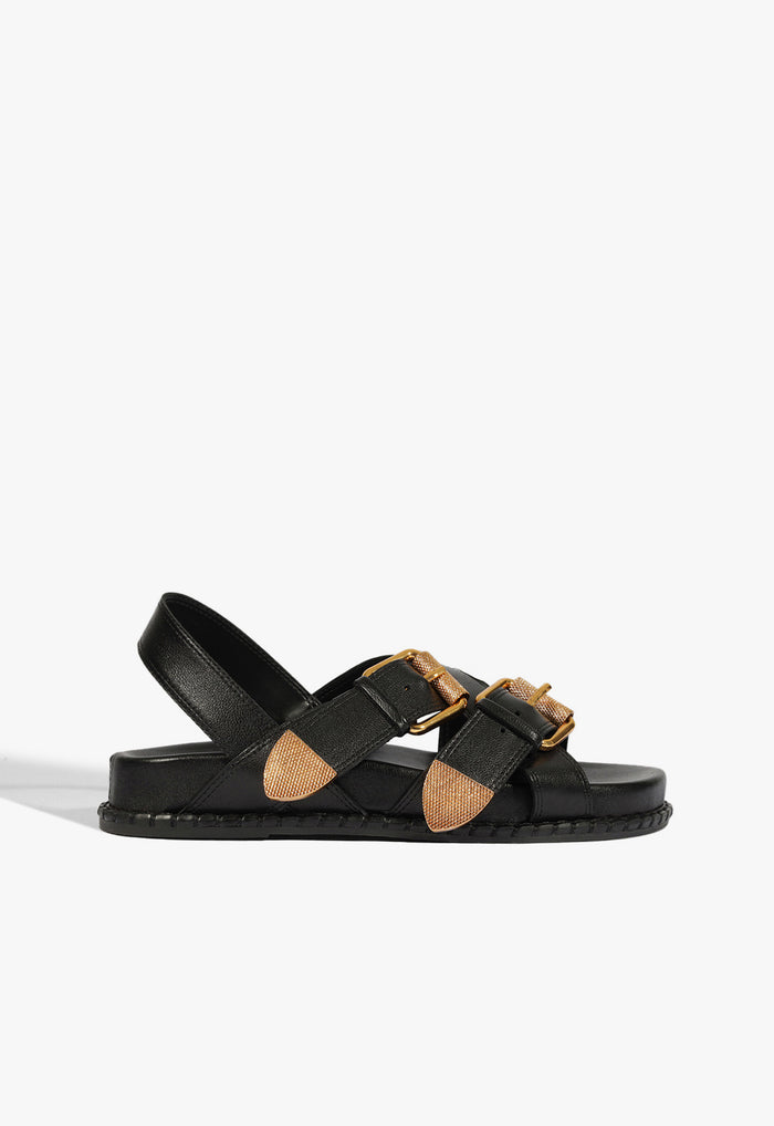 Patsy Leather Sandal 5 Black Leather - Schutz Shoes