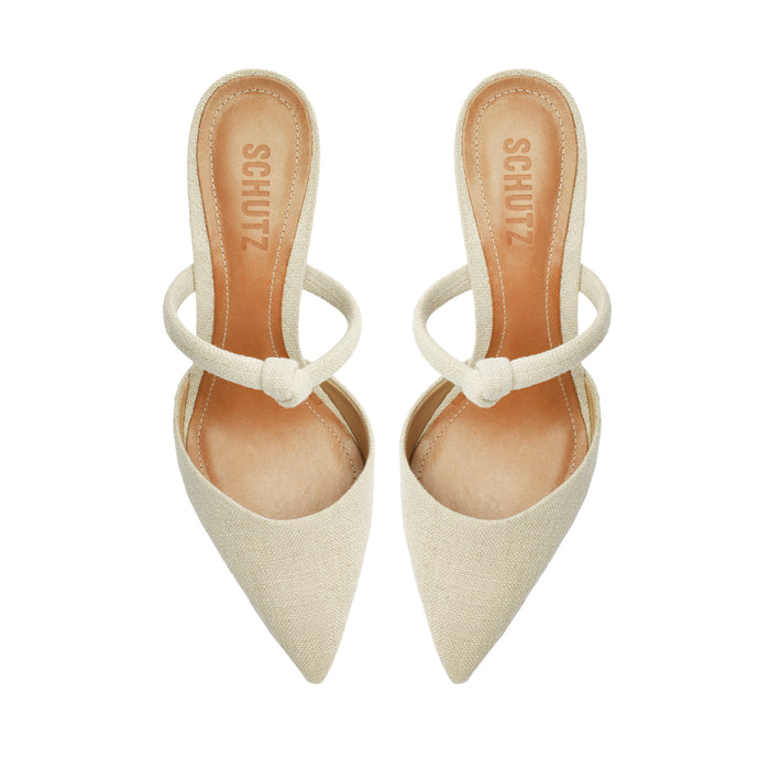 Pearl Casual Linen Fabric Pump - Schutz Shoes