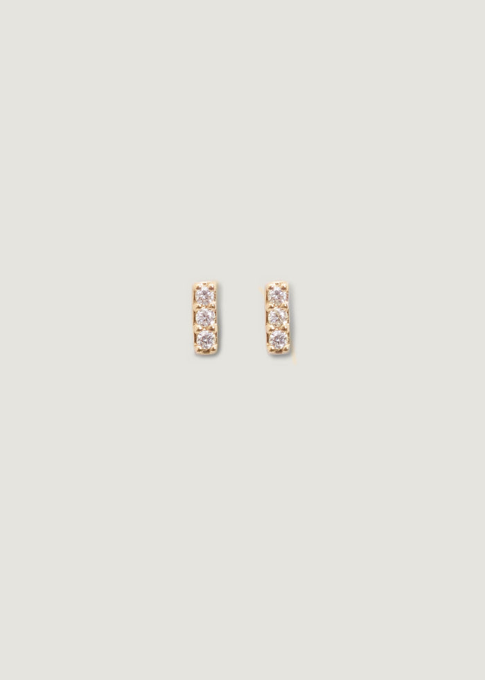 alt="Penelope I Diamond Bar Studs"