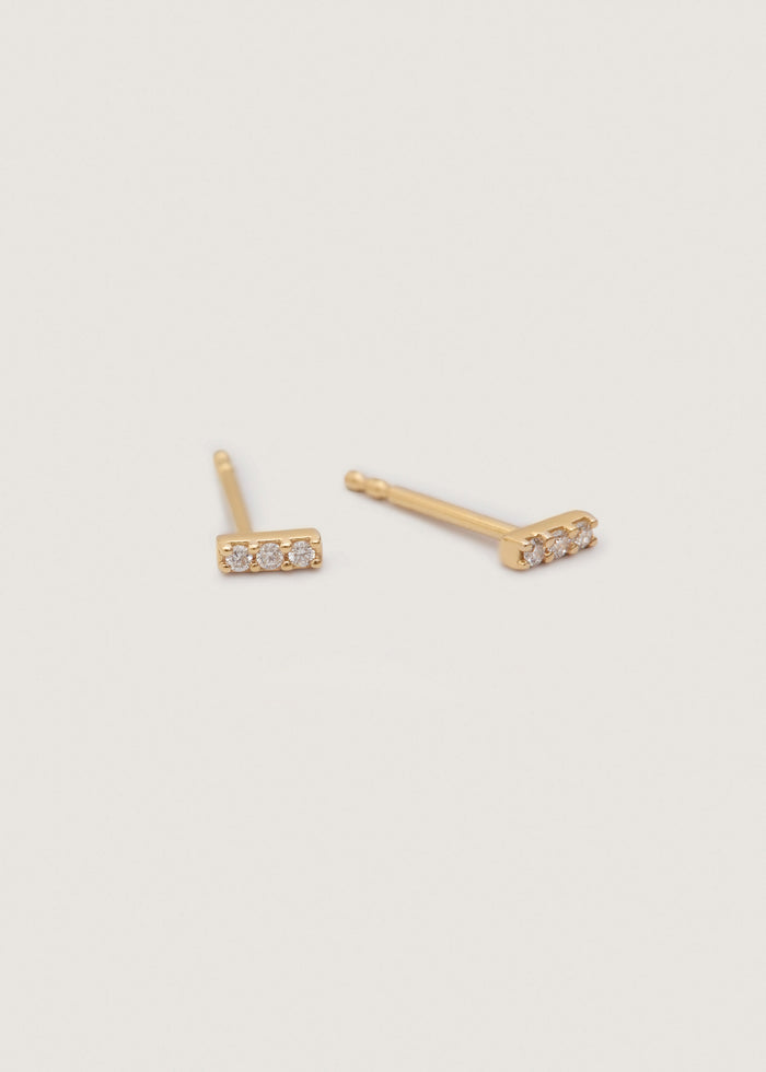 alt="Penelope I Diamond Bar Studs"