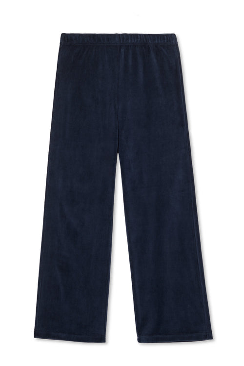 Navy blue pants on a white background
