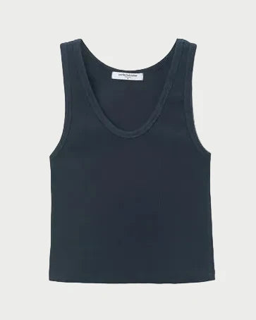 navy tank top on a white background