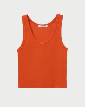 Orange tank top on a white background