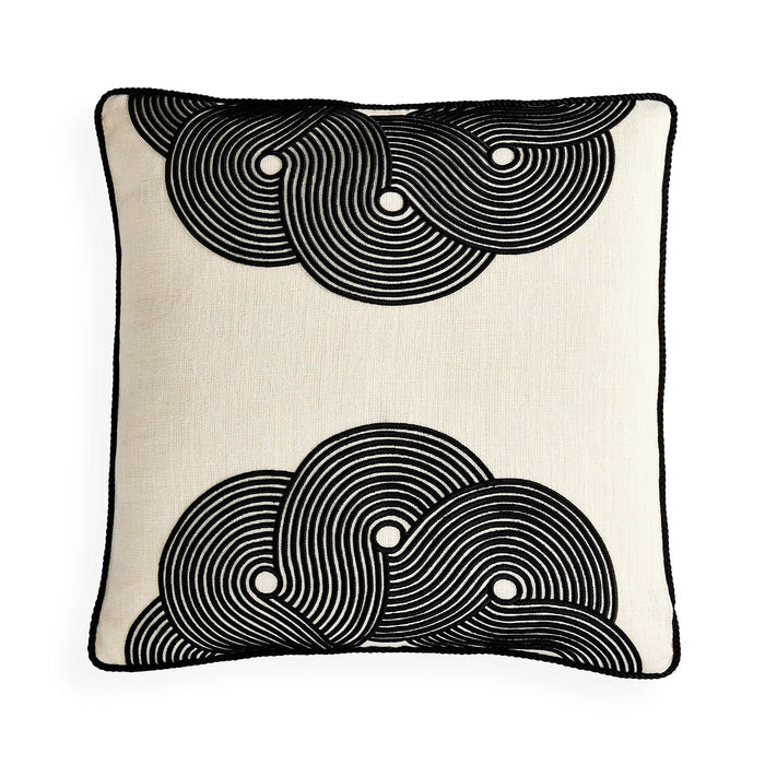 Pompidou B&W Half Circles Pillow - front view