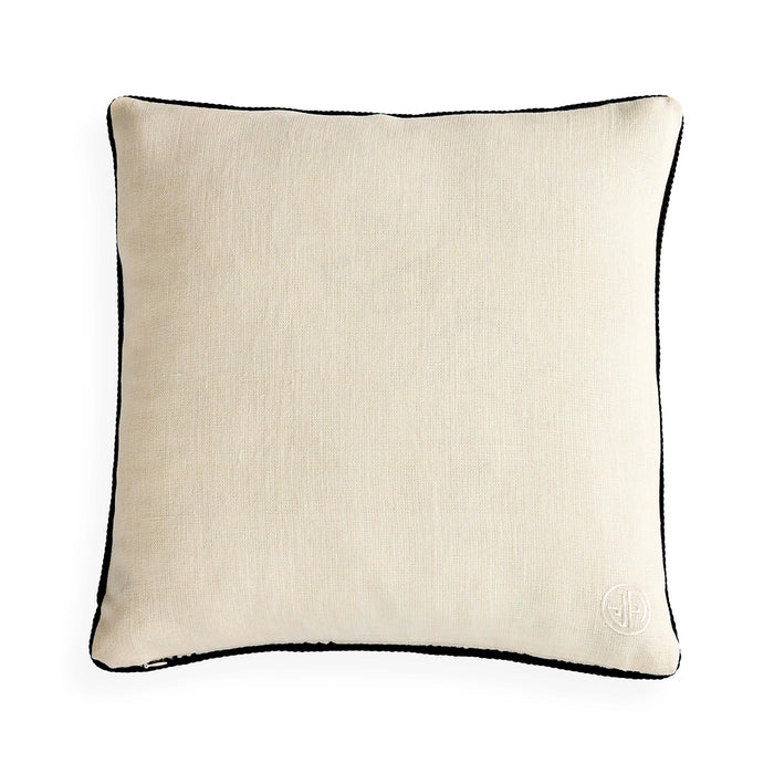 Pompidou B&W Half Circles Pillow - back view