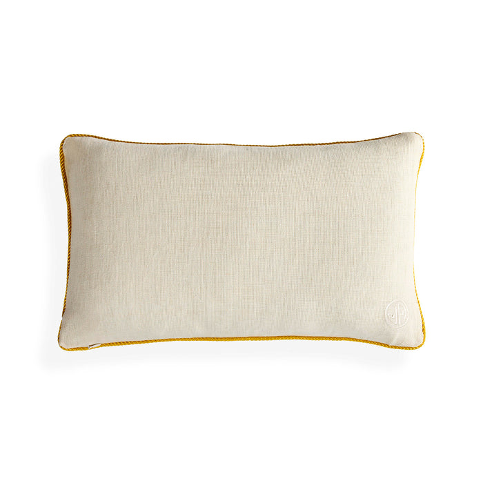 Pompidou Yellow Path Pillow - back view