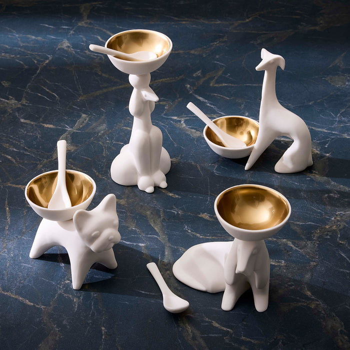 Poodle Salt & Pepper Cellar - styled view