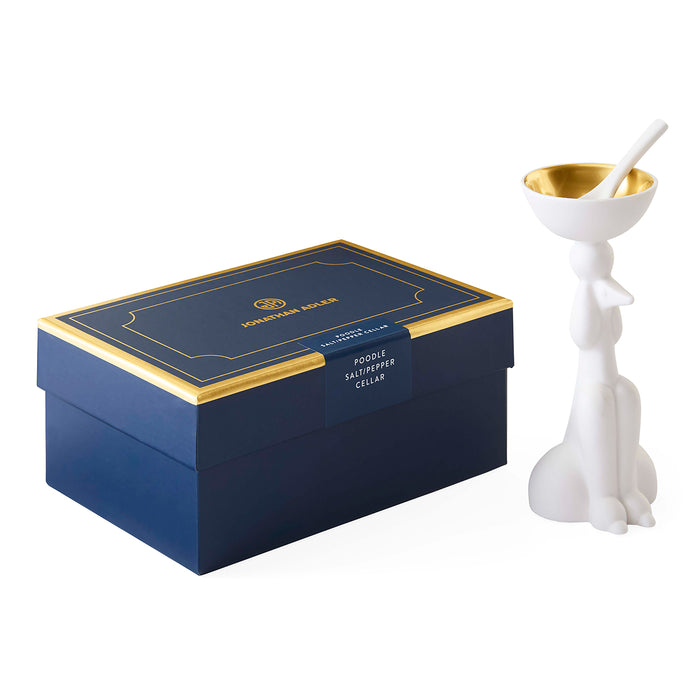 Poodle Salt & Pepper Cellar with box