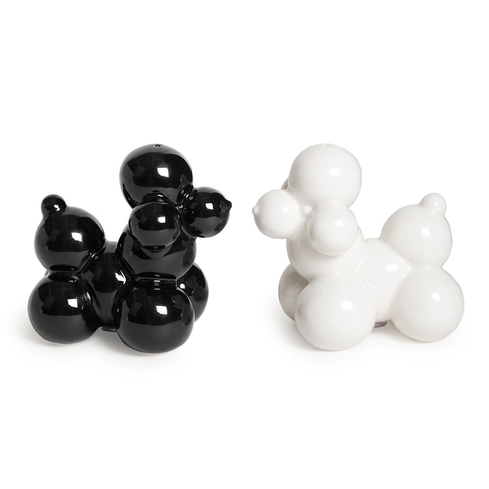 poodle salt and pepper set holiday - styled view