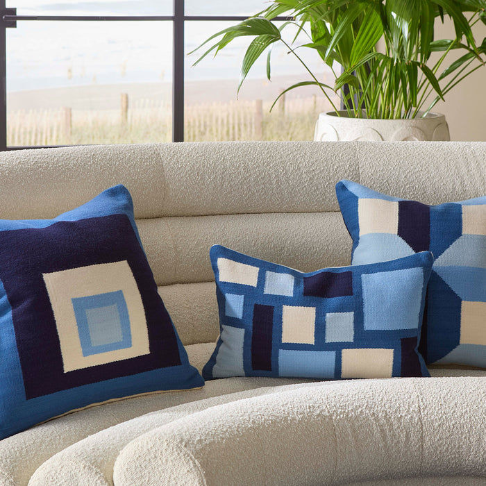 Pop Floating Blocks Pillow - styled view