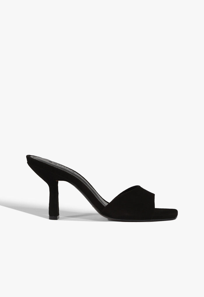 Posseni Suede Sandal 5 Black Suede - Schutz Shoes