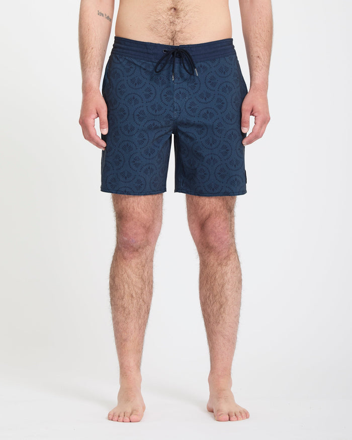 Psych Cotton Stoney 17" Boardshort - Midnight Blue