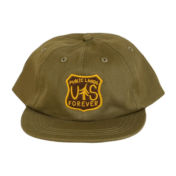 Public Lands Forever 100% Organic Cotton Dad Hat | Olive