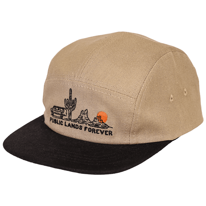 Public Lands Forever Hemp Camp Cap | Tan