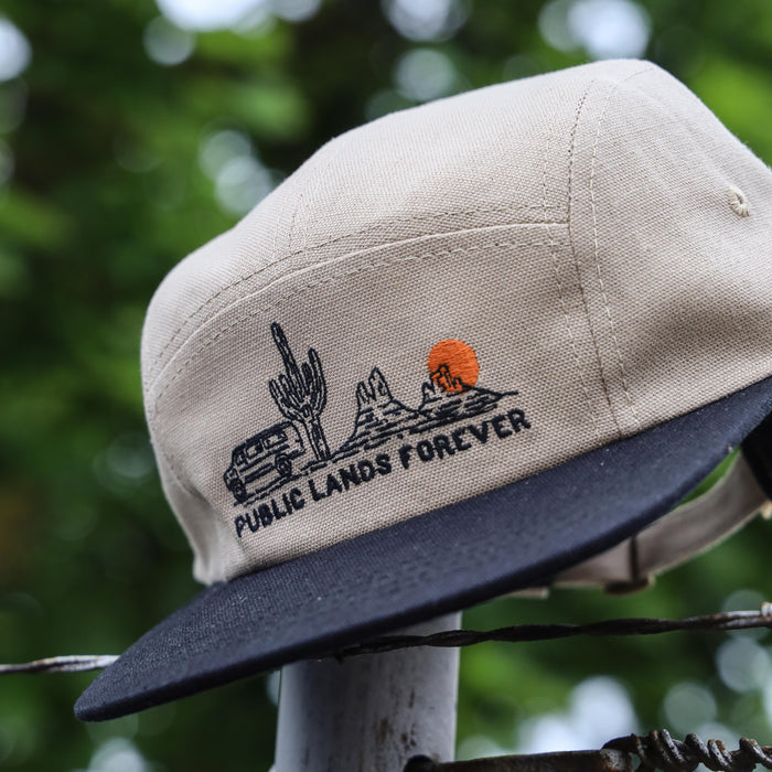 Public Lands Forever Hemp Camp Cap | Tan